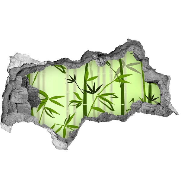 Samolepící díra nálepka beton Zelený bambusový les