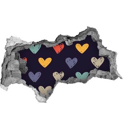 Fotoobraz díra na stěnu Srdce na zdi