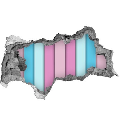 Díra 3D fototapeta nálepka Barevná zeď v troskách