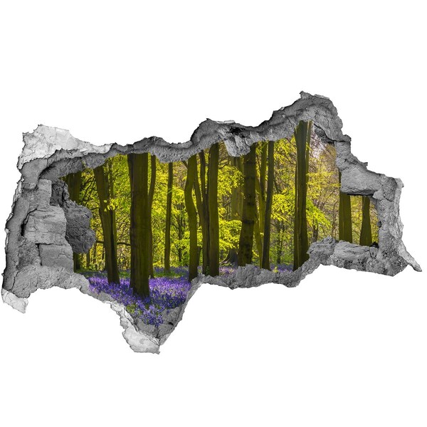 Nálepka fototapeta 3D výhled Lesní mýtina na jaře