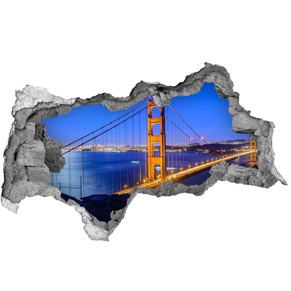 Fototapeta díra na zeď 3D Zlatá brána v San Franciscu