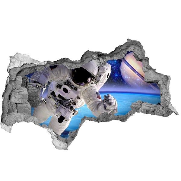 Foto fotografie díra na zeď Astronaut ve vesmíru