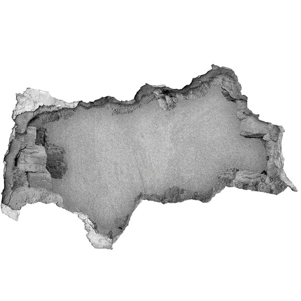 Díra 3D fototapeta na stěnu Popraskaná zeď s výhledem na beton