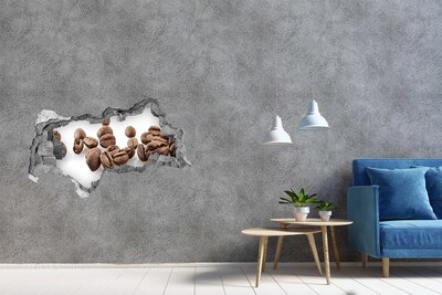 Samolepící nálepka beton Káva v srdci zdi