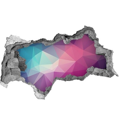 Samolepící díra na stěnu Geometrie v díře