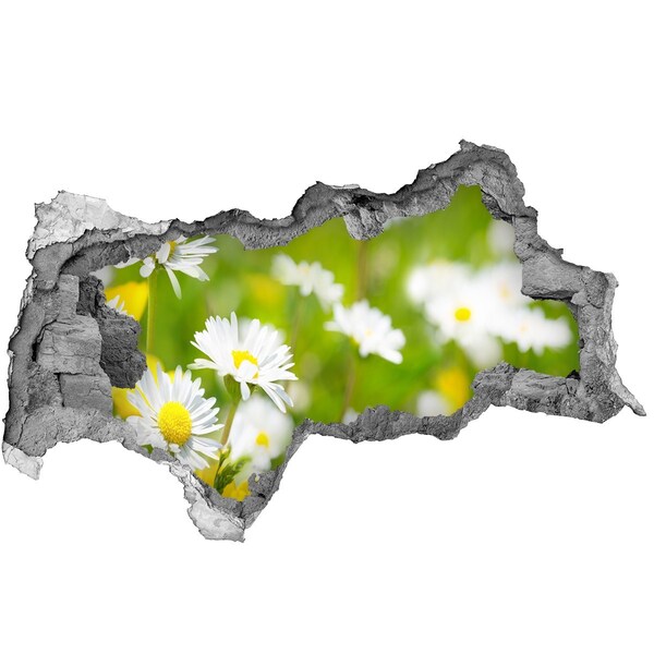 Samolepící díra nálepka Květinový ráj za zdmi