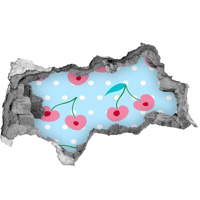 Fototapeta díra na zeď Ovocný vzor na modrém pozadí