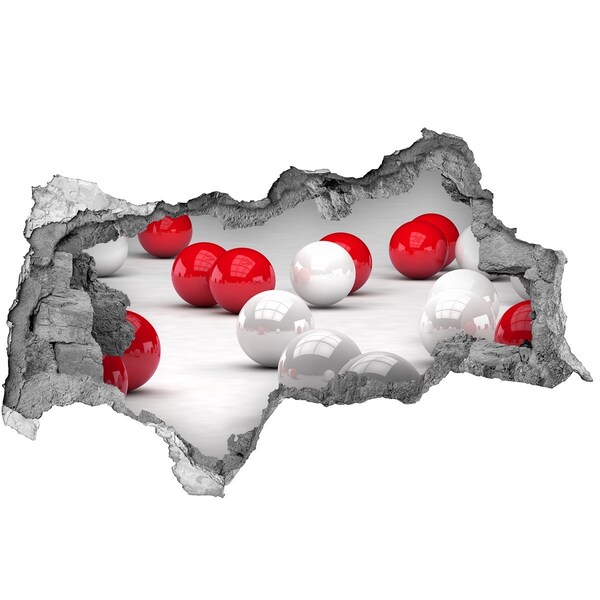 Samolepící díra na stěnu Rozbitá zeď s kulkami