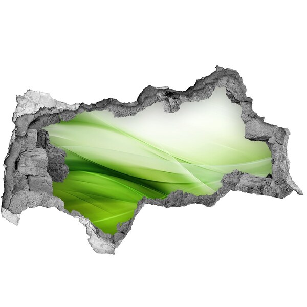 Samolepící díra na stěnu Zelený prostor za dírou