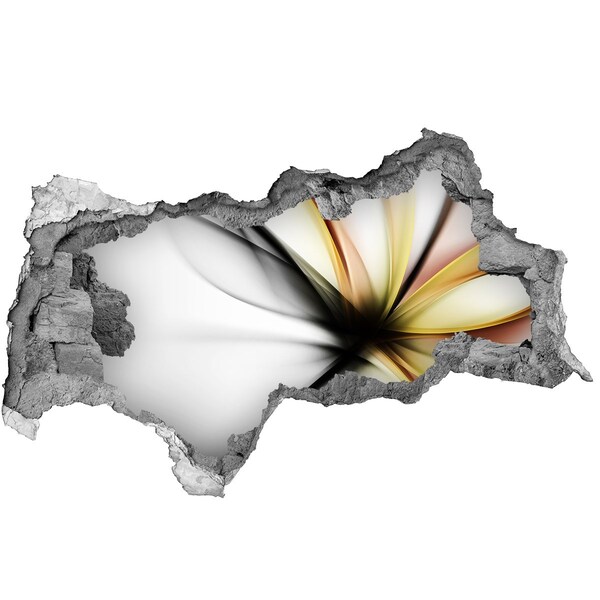 Samolepící díra nálepka Rozbitá zeď s abstraktním vzorem