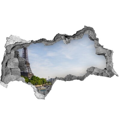 Fototapeta díra na zeď 3D Eiffelova věž v Paříži