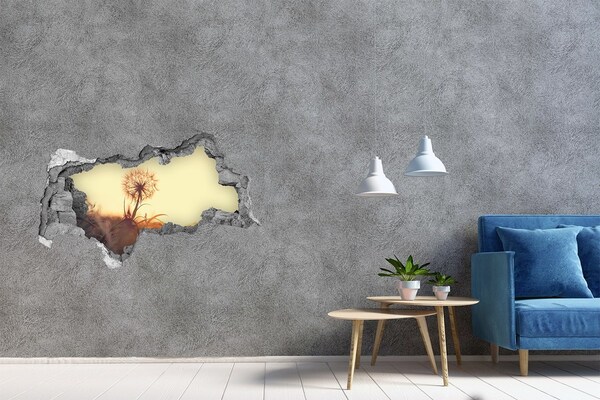 Samolepící díra na stěnu Květina v paprscích slunce