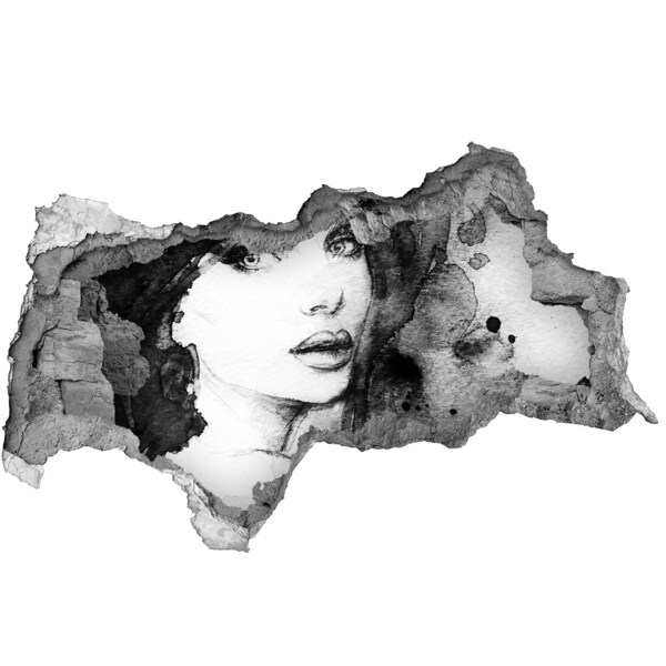 Fototapeta díra na zeď Žena portrét