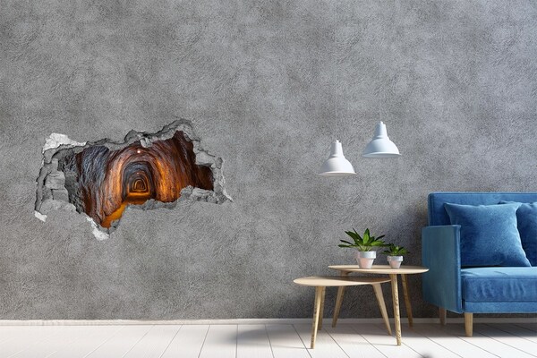 Fototapeta díra na zeď 3D Tunel v horách