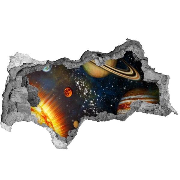 Foto fotografie díra na zeď Kosmická exploze