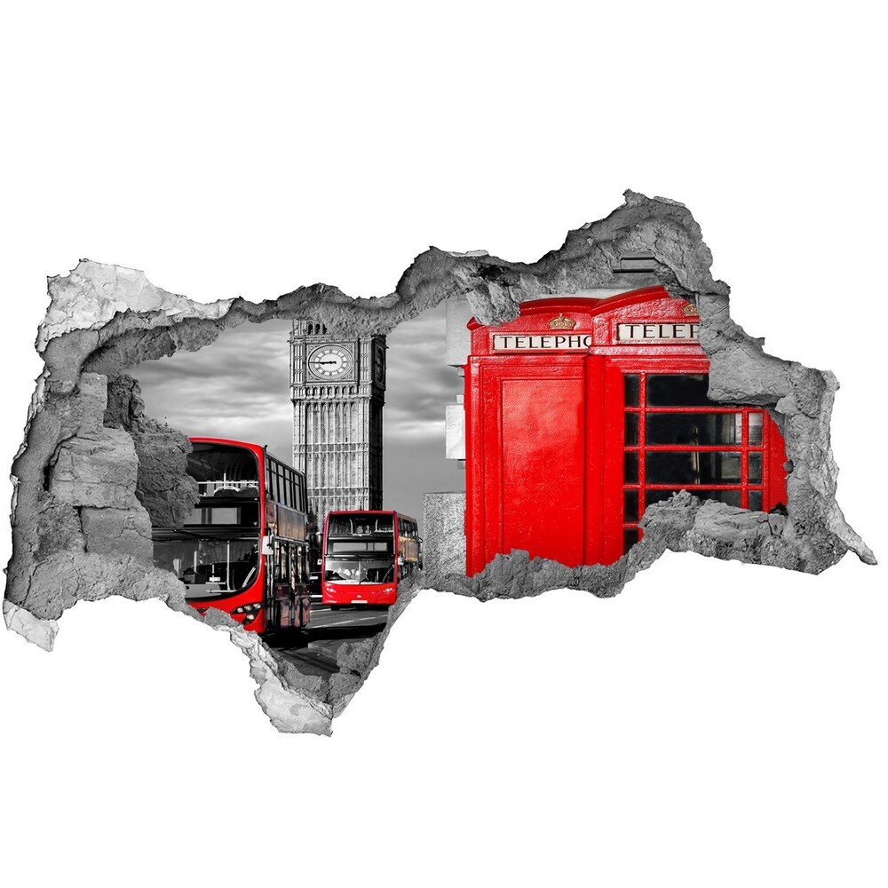 Fototapeta díra na zeď Červené autobusy