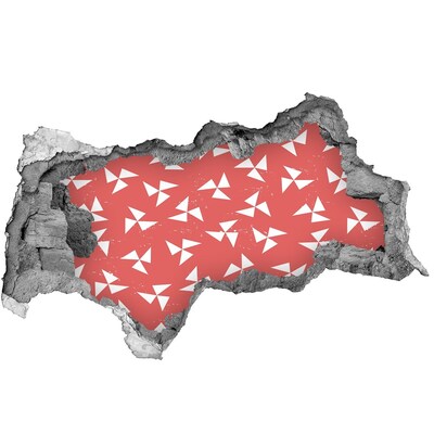 Fotoobraz díra na stěnu Vzor v červeném odstínu