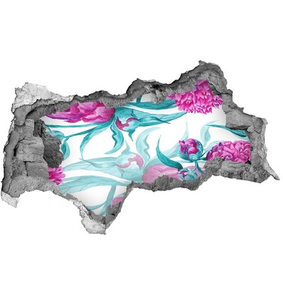 3D díra na zeď Květinová zahrada za zdí
