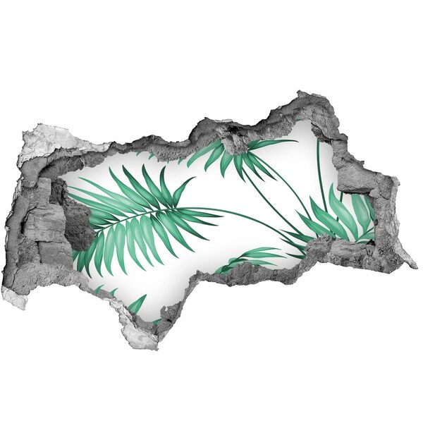 3D díra na zeď Zelená džungle skrz díru ve zdi