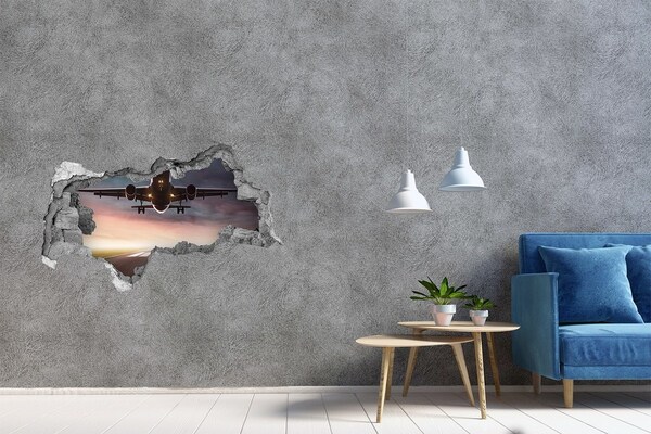 Fototapeta díra na zeď Startující letadlo