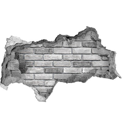 Fotoobraz díra na stěnu Poškozená cihlová zeď