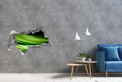 Samolepící díra zeď 3D Zelená krajina za dírou