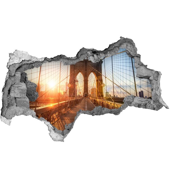 Fototapeta díra na zeď 3D Brooklynský most