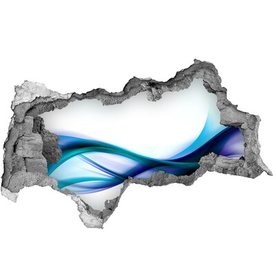 Samolepící díra zeď 3D Vlna v betonové díře