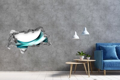 Samolepící díra zeď 3D Voda v betonové trhlině