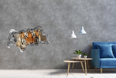 Díra 3D foto tapeta nálepka Bengálský tygr