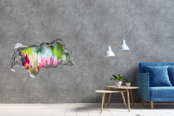 Fototapeta díra na zeď Květinový ráj za zdí