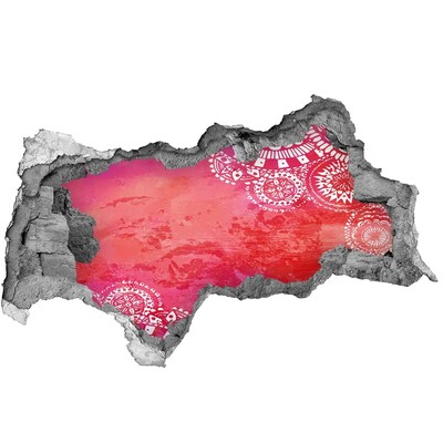 Samolepící díra zeď 3D Barevná díra ve zdi