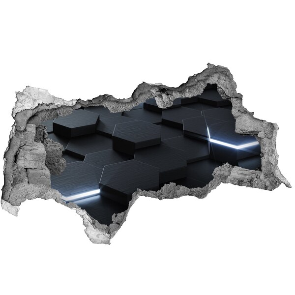 Samolepící díra zeď 3D Abstrakce