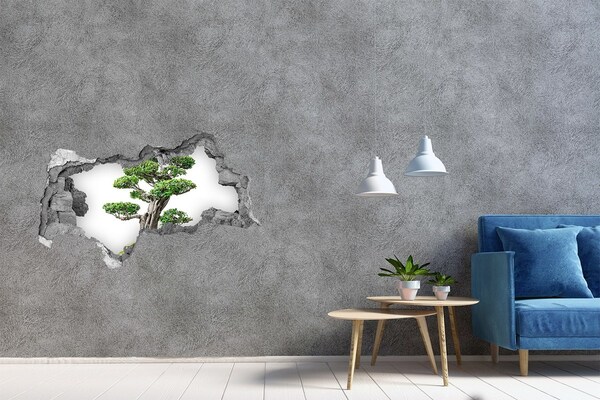 Samolepící díra na stěnu Bonsaj v díře ve zdi