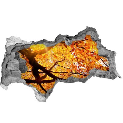 Samolepící díra na stěnu Zlatý podzim za zdí