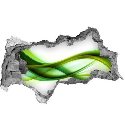 Samolepící díra zeď 3D Abstrakce vlny