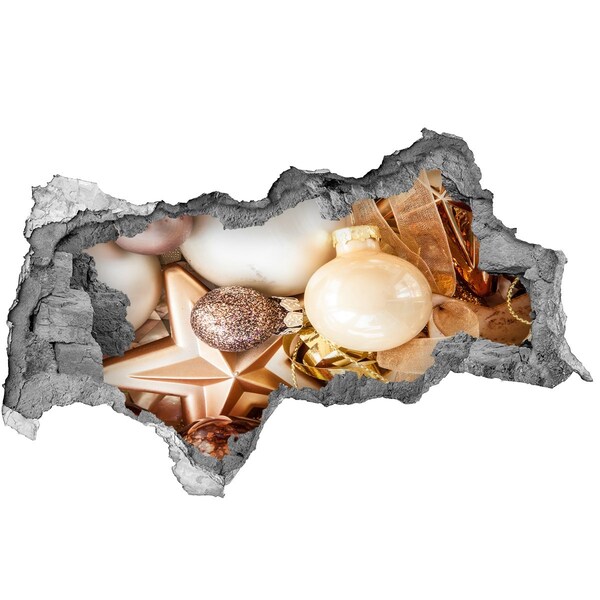 Fototapeta nálepka na zeď Vánoční dekorace Díra ve zdi