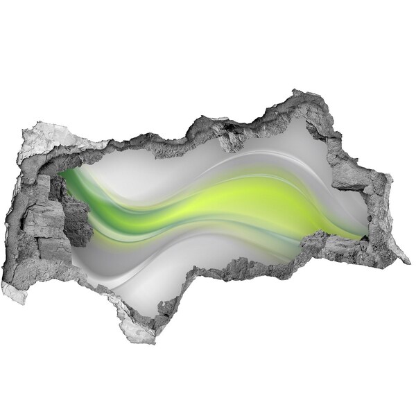 Samolepící díra zeď 3D Abstrakce vlny