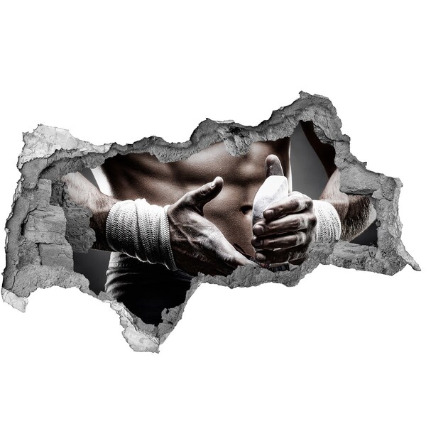 Foto fotografie díra na zeď Šampion bojových umění