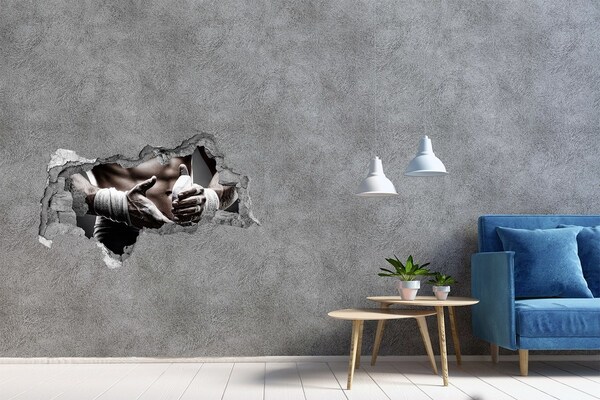 Foto fotografie díra na zeď Šampion bojových umění