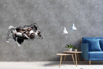 Foto fotografie díra na zeď Šampion bojových umění