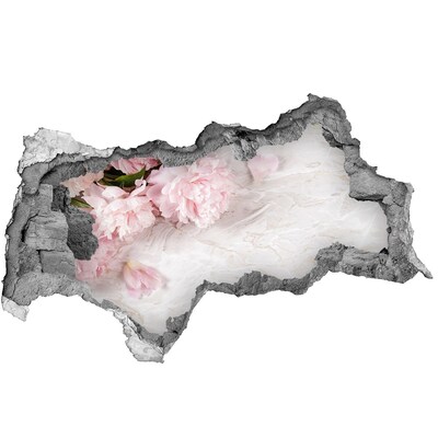 Samolepící díra nálepka beton Květiny v rozpadající se zdi