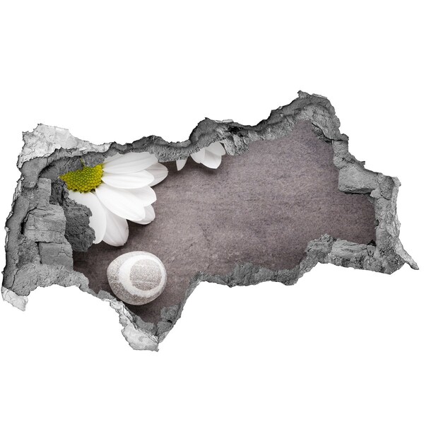 Samolepící díra nálepka beton Květinový sen v betonu