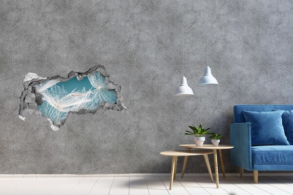 Samolepící díra nálepka Květinové sny za zdí