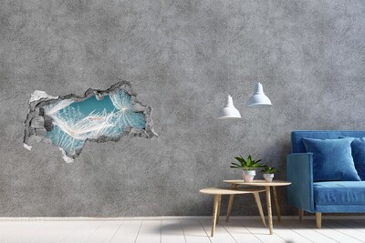 Samolepící díra nálepka Květinové sny za zdí