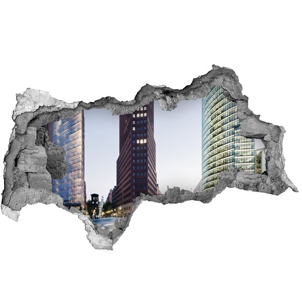 Fototapeta díra na zeď 3D Pohled na moderní město