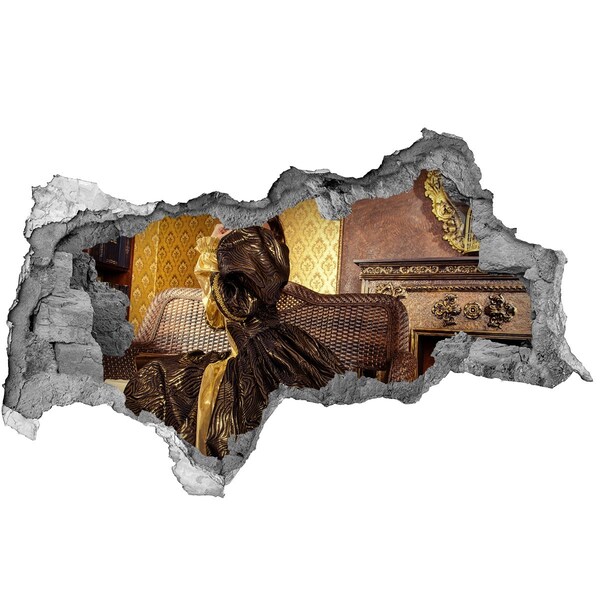 Fototapeta díra na zeď Žena v elegantních šatech ve stylovém interiéru