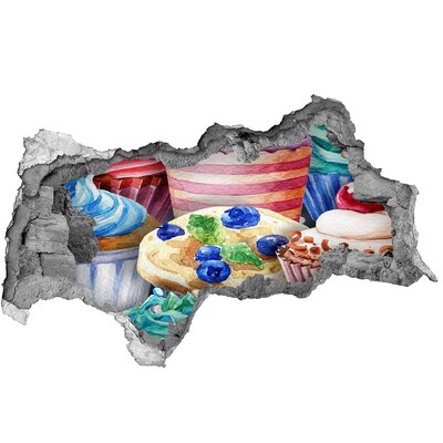 Samolepící nálepka na zeď Sladkosti Díra ve zdi