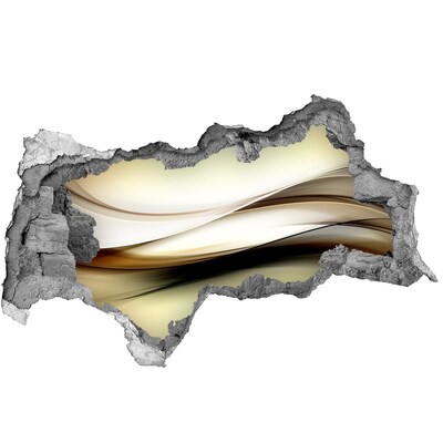 Samolepící díra na stěnu Abstraktní krajina v díře ve zdi