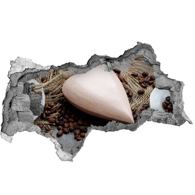 Samolepící nálepka beton Kávová oáza v ruinách